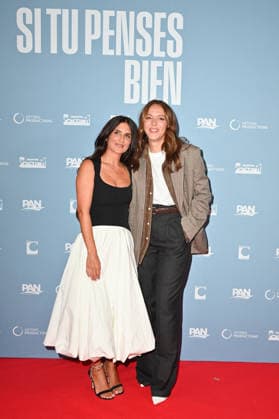 Si Tu Penses Bien Premiere - Paris Geraldine Nakache and Monia Chokri attending the premiere of the movie ‘Si tu penses bien’, held at MK2 Quai de Loire cinema, in Paris, France, on September 14th, 2026. Photo by Mireille Ampilhac ABACAPRESS.COM Paris France  Copyright: xAmpilhacxMireille ABACAx