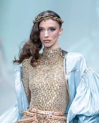 September 14, 2026, Bronx, New York, USA: A model walks runway for The Blonds 20th Anniversary by David and Phillipe Blond presented by Motorola Razr Spring Summer 27 fashion show during SS27 FW at Lavan in New York, NY on September 15, 2026. Bronx USA  - ZUMAr339 20260914_znp_r339_198 Copyright: xLevxRadinx