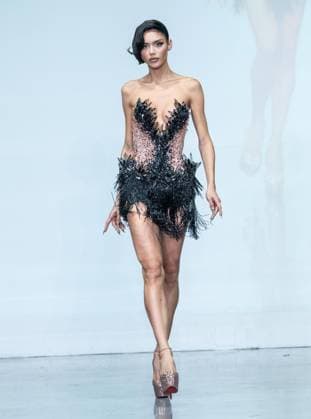 September 14, 2026, Bronx, New York, USA: A model walks runway for The Blonds 20th Anniversary by David and Phillipe Blond presented by Motorola Razr Spring Summer 27 fashion show during SS27 FW at Lavan in New York, NY on September 15, 2026. Bronx USA  - ZUMAr339 20260914_znp_r339_191 Copyright: xLevxRadinx