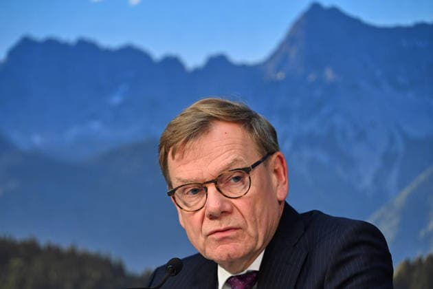 Johann Wadephul (Bundesaussenminister), Einzelbild,angeschnittenes Einzelmotiv,Portraet,Portrait,Porträt. Pressekonferenz nach Sitzung des Ministerrates in der im Prinz Carl Palais in Muenchen am 15.09.2026.