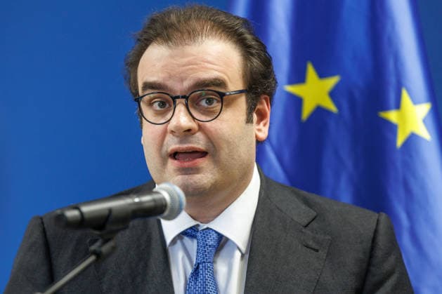 Lars Klingbeil (SPD), Bundesfinanzminister bei einem Pressestatement mit dem Praesidenten der Eurogruppe Kyriakos Pierrakakis Lars Klingbeil (SPD), Bundesfinanzminister bei einem Pressestatement mit dem Praesidenten der Eurogruppe Kyriakos Pierrakakis im Finanzministerium am 15.09.2026 in Berlin. Berlin Berlin Deutschland Finanzministerium