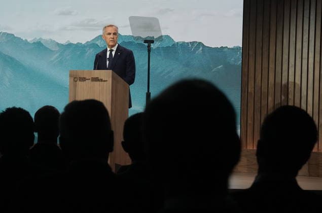 September 15, 2026, Toronto, On, Canada: Prime Minister Mark Carney delivers opening remarks during the start of the second day at the 2026 Canada Investment Summit in Toronto, on Tuesday, Sept. 15, 2026. Toronto Canada  - ZUMAc35_ 20260915_zaf_c35_001 Copyright: xNathanxDenettex