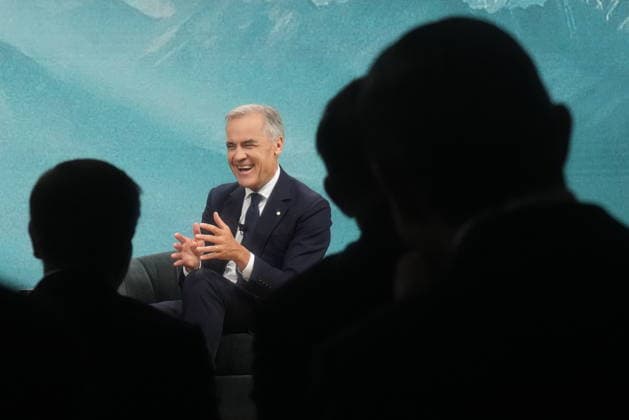 September 15, 2026, Toronto, On, Canada: Prime Minister Mark Carney speaks during a fireside chat with the Chief Executive Officer of PSP Investments, Deborah Orida, in Toronto, on Tuesday, Sept. 15, 2026. Toronto Canada  - ZUMAc35_ 20260915_zaf_c35_018 Copyright: xNathanxDenettex