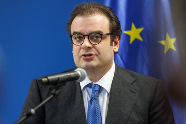 Lars Klingbeil (SPD), Bundesfinanzminister bei einem Pressestatement mit dem Praesidenten der Eurogruppe Kyriakos Pierrakakis Lars Klingbeil (SPD), Bundesfinanzminister bei einem Pressestatement mit dem Praesidenten der Eurogruppe Kyriakos Pierrakakis im Finanzministerium am 15.09.2026 in Berlin. Berlin Berlin Deutschland Finanzministerium