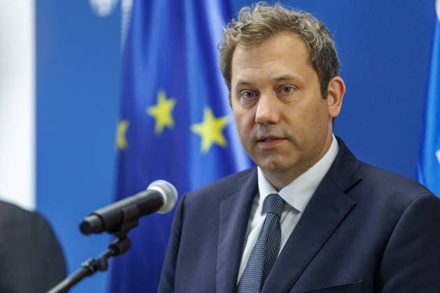 Lars Klingbeil (SPD), Bundesfinanzminister bei einem Pressestatement mit dem Praesidenten der Eurogruppe Kyriakos Pierrakakis Lars Klingbeil (SPD), Bundesfinanzminister bei einem Pressestatement mit dem Praesidenten der Eurogruppe Kyriakos Pierrakakis im Finanzministerium am 15.09.2026 in Berlin. Berlin Berlin Deutschland Finanzministerium
