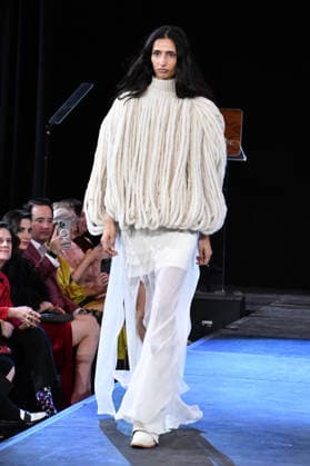 NEW YORK, NY- SEPTEMBER 15: Lorena Saravia Model at the Vanderbilt & Seewald Global Studio Fashion Show at Grand Central Terminal-Vanderbilt Hall on September 15, 2026 in New York City. Copyright: xmpi099 MediaPunchx