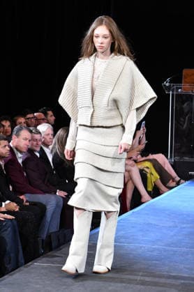 NEW YORK, NY- SEPTEMBER 15: Lorena Saravia Model at the Vanderbilt & Seewald Global Studio Fashion Show at Grand Central Terminal-Vanderbilt Hall on September 15, 2026 in New York City. Copyright: xmpi099 MediaPunchx