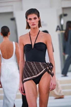 September 15, 2026, Madrid, Spain: A model parades with Alex Riviere design during Mercedes Benz Fashion Week Madrid Cibeles Palace in Madrid, 15 February of 2026 Spain Madrid Spain - ZUMAs197 20260915_aaa_s197_345 Copyright: xAtilanoxGarciax