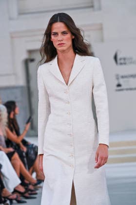 September 15, 2026, Madrid, Spain: A model parades with Alex Riviere design during Mercedes Benz Fashion Week Madrid Cibeles Palace in Madrid, 15 February of 2026 Spain Madrid Spain - ZUMAs197 20260915_aaa_s197_365 Copyright: xAtilanoxGarciax