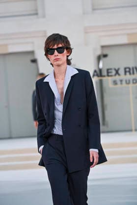 September 15, 2026, Madrid, Spain: A model parades with Alex Riviere design during Mercedes Benz Fashion Week Madrid Cibeles Palace in Madrid, 15 February of 2026 Spain Madrid Spain - ZUMAs197 20260915_aaa_s197_399 Copyright: xAtilanoxGarciax