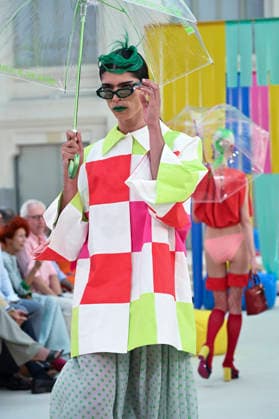 September 15, 2026, Madrid, Spain: A model parades with Agatha Ruiz de la Prada design during Mercedes Benz Fashion Week Madrid Cibeles Palace in Madrid, 15 February of 2026 Spain Madrid Spain - ZUMAs197 20260915_aaa_s197_419 Copyright: xAtilanoxGarciax
