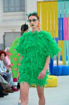 September 15, 2026, Madrid, Spain: A model parades with Agatha Ruiz de la Prada design during Mercedes Benz Fashion Week Madrid Cibeles Palace in Madrid, 15 February of 2026 Spain Madrid Spain - ZUMAs197 20260915_aaa_s197_425 Copyright: xAtilanoxGarciax