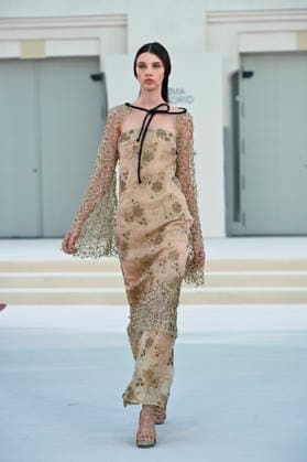 September 15, 2026, Madrid, Spain: A model parades with Hannibal Laguna design during Mercedes Benz Fashion Week Madrid Cibeles Palace in Madrid, 15 February of 2026 Spain Madrid Spain - ZUMAs197 20260915_aaa_s197_592 Copyright: xAtilanoxGarciax