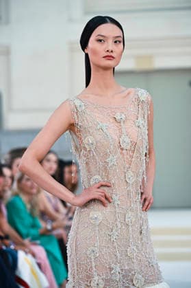 September 15, 2026, Madrid, Spain: A model parades with Hannibal Laguna design during Mercedes Benz Fashion Week Madrid Cibeles Palace in Madrid, 15 February of 2026 Spain Madrid Spain - ZUMAs197 20260915_aaa_s197_596 Copyright: xAtilanoxGarciax