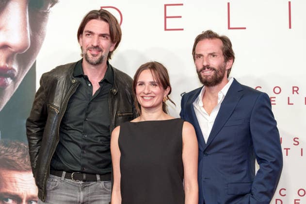 Max Tiedemann, Laura Mihajlovic und Quirin Berg bei der Premiere des Kinofilms Corpus Delicti im Mathäser Filmpalast. München, 15.09.2026