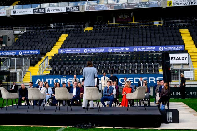 16-09-2026 Breda Queen Maxima attended the documentary Echte Mannen Huilen Niet (Real Men Don t Cry), organized by the Cinetree Foundation at the NAC Breda stadium. Â  Copyright: xPPEx