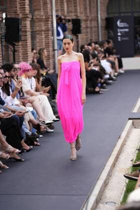 A model wears at collection runway a creation from Ernesto Naranjo during Pasarela Cibeles Mercedes-Benz Fashion Week Madrid 2026 in Madrid, on Wednesday , 16 September 2026. Cordon Press 