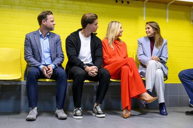 breda, The Netherlands, 2026-09-16 14:54:06 BREDA, 14-02-2026, NAC Breda Queen Maxima attends a meeting of the Cinetree Foundation regarding the documentary *Echte Mannen Huilen Niet* (Real Men Don t Cry) at the NAC Breda stadium. This documentary focuses on the mental health of men in the world of football. PHOTO: NLBeeld Patrick van Emst Credit: NL Beeld Patrick van Emst  Copyright: xx x