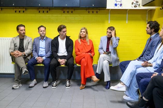 breda, The Netherlands, 2026-09-16 14:54:46 BREDA, 14-02-2026, NAC Breda Queen Maxima attends a meeting of the Cinetree Foundation regarding the documentary *Echte Mannen Huilen Niet* (Real Men Don t Cry) at the NAC Breda stadium. This documentary focuses on the mental health of men in the world of football. PHOTO: NLBeeld Patrick van Emst Credit: NL Beeld Patrick van Emst  Copyright: xx x