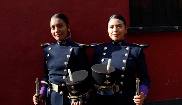 September 16, 2026, Mexico City, Mexico City, mexico: Portrait of women from the Mexican Armed Forces prior to the 216th Independence Day parade in the Plaza de la ConstitucioÂ³n. Mexico City mexico  - ZUMAt178 20260916_zip_t178_013 Copyright: xNadiaxTecuapetlax