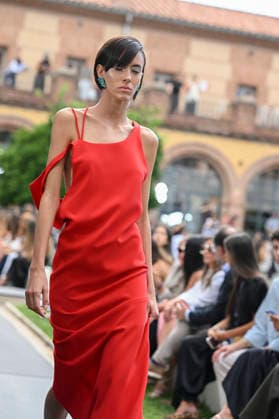 September 16, 2026, Madrid, Spain: A model parades with Baro Lucas design during the Mercedes Benz Fashion Week Madrid at Cibeles Palace in Madrid. Madrid Spain  - ZUMAs197 20260916_aaa_s197_272 Copyright: xAtilanoxGarciax