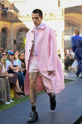 September 16, 2026, Madrid, Spain: A model parades with Acromatyx design during the Mercedes Benz Fashion Week Madrid at Cibeles Palace in Madrid. Madrid Spain  - ZUMAs197 20260916_aaa_s197_333 Copyright: xAtilanoxGarciax