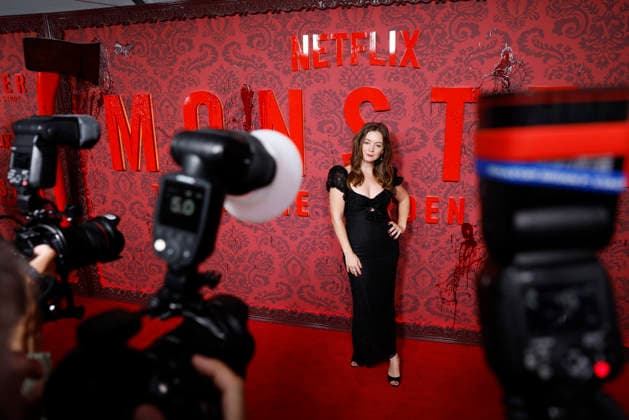 Billie Lourd arrives on the red carpet for the Netflix Monster: The Lizzie Borden Story New York Premiere on Wednesday, September 16, 2026 in New York City.  NYP20260916106 JohnxAngelillo