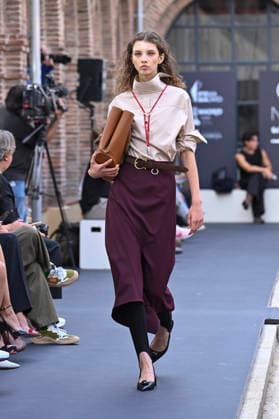 September 16, 2026, Madrid, Spain: A model parades with MoisÃ s Nieto design during Mercedes Benz Fashion Week Madrid Cibeles Palace. Madrid Spain  - ZUMAs197 20260916_aaa_s197_457 Copyright: xAtilanoxGarciax