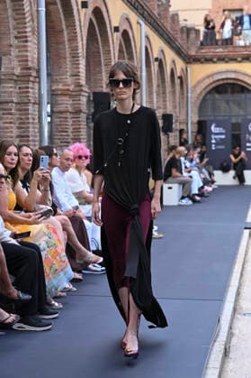 September 16, 2026, Madrid, Spain: A model parades with MoisÃ s Nieto design during Mercedes Benz Fashion Week Madrid Cibeles Palace. Madrid Spain  - ZUMAs197 20260916_aaa_s197_503 Copyright: xAtilanoxGarciax