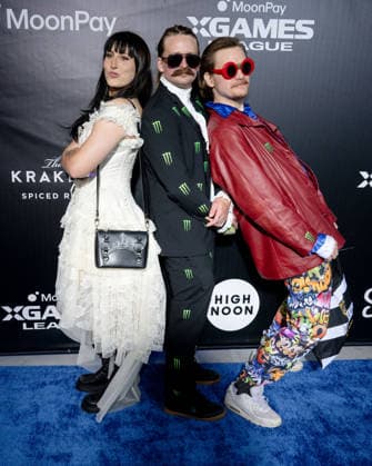 September 16, 2026, Los Angeles, California, USA: MIA BROOKES and HALLDOR HELGASON attend the 2026 MoonPay X Games League Winter Draft blue carpet. Los Angeles USA  - ZUMAb173 20260916_aap_b173_035 Copyright: xBillyxBennightx