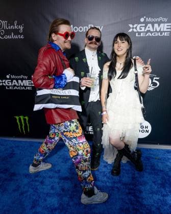 September 16, 2026, Los Angeles, California, USA: HALLDOR HELGASON and MIA BROOKES attend the 2026 MoonPay X Games League Winter Draft blue carpet. Los Angeles USA  - ZUMAb173 20260916_aap_b173_041 Copyright: xBillyxBennightx