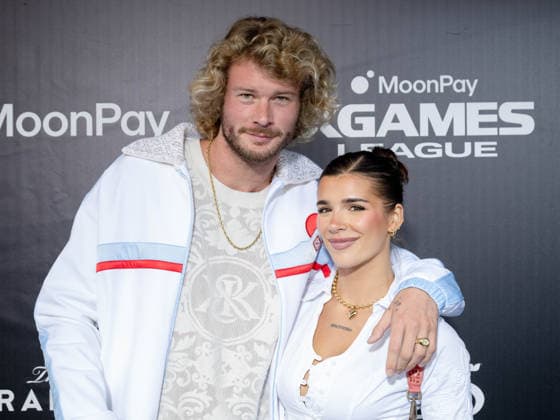 September 16, 2026, Los Angeles, California, USA: YUNG GRAVY and ARI KYTSYA attends the 2026 MoonPay X Games League Winter Draft blue carpet. Los Angeles USA  - ZUMAb173 20260916_aap_b173_068 Copyright: xBillyxBennightx