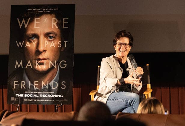 Sony Pictures Unveils THE SOCIAL RECKONING in the Heart of Silicon Valley MOUNTAIN VIEW, CA - September 16, 2026: Pivot Podcast™s Kara Swisher unveils THE SOCIAL RECKONING at the First Public Screening in the Heart of Silicon Valley at Cinemark Century Mountain View on September 16, 2026 in Mountain View, California. Mountain View Cinemark Century Mountain View California United States Copyright: ximageSPACExforxSonyxPicturesx