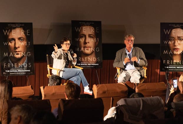 Sony Pictures Unveils THE SOCIAL RECKONING in the Heart of Silicon Valley MOUNTAIN VIEW, CA - September 16, 2026: Writer Director Aaron Sorkin and Pivot Podcast™s Kara Swisher unveil THE SOCIAL RECKONING at the First Public Screening in the Heart of Silicon Valley at Cinemark Century Mountain View on September 16, 2026 in Mountain View, California. Mountain View Cinemark Century Mountain View California United States Copyright: ximageSPACExforxSonyxPicturesx