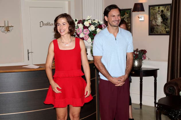 Pippa Fee Rupperti und Jaime Krsto Ferkic beim Fototermin am Set der ARD-TV-Serie Sturm der Liebe im Studio 4 5 der Bavaria-Film. Grünwald, 16.09.2026