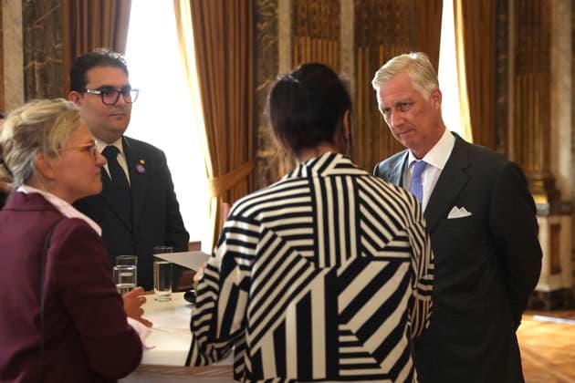 King Philippe of Belgium receives BeHeroes BRUSSELS, BELGIUM - SEPTEMBER 17 : King Philippe of Belgium receives twelve heroes from the BeHeroes initiative at the Royal Palace pictured on September 17, 2026 in Brussels, Belgium, 17 09 2026 Brussels Belgium  Copyright: xXpix