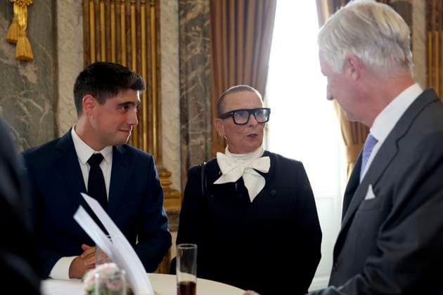 King Philippe of Belgium receives BeHeroes BRUSSELS, BELGIUM - SEPTEMBER 17 : King Philippe of Belgium receives Cynthia Simpson and Julien Vande Weyer from the BeHeroes initiative at the Royal Palace pictured on September 17, 2026 in Brussels, Belgium, 17 09 2026 Brussels Belgium  Copyright: xXpix