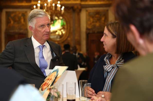 King Philippe of Belgium receives BeHeroes BRUSSELS, BELGIUM - SEPTEMBER 17 : King Philippe of Belgium receives Saskia Benus and Lies Gielis from the BeHeroes initiative at the Royal Palace pictured on September 17, 2026 in Brussels, Belgium, 17 09 2026 Brussels Belgium  Copyright: xXpix