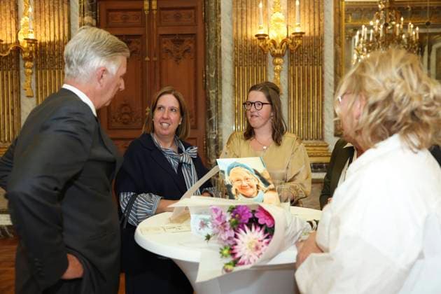 King Philippe of Belgium receives BeHeroes BRUSSELS, BELGIUM - SEPTEMBER 17 : King Philippe of Belgium receives Saskia Benus and Lies Gielis from the BeHeroes initiative at the Royal Palace pictured on September 17, 2026 in Brussels, Belgium, 17 09 2026 Brussels Belgium  Copyright: xXpix