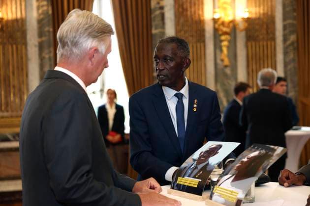 King Philippe of Belgium receives BeHeroes BRUSSELS, BELGIUM - SEPTEMBER 17 : King Philippe of Belgium receives Mahamat Haroun from the BeHeroes initiative at the Royal Palace pictured on September 17, 2026 in Brussels, Belgium, 17 09 2026 Brussels Belgium  Copyright: xXpix