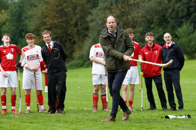 . 17 09 2026. Isle of Bute, United Kingdom. Prince William and Kate Middleton, the Prince and Princess of Wales, during a visit to the Bute Shinty Club in Rothesay, on the Isle of Bute, in Scotland, United Kingdom.  xPoolx xi-Imagesx IIM-27012-0029