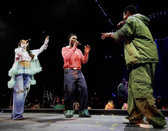 AMSTERDAM - ZoÃ« Tauran, Claude and Typhoon during The Streamers performance at the Ziggo Dome on the occasion of their 5th anniversary. RAMON VAN FLYMEN ANP netherlands out - belgium out  Copyright: xx x569023681x originalFilename: 569023681.jpg