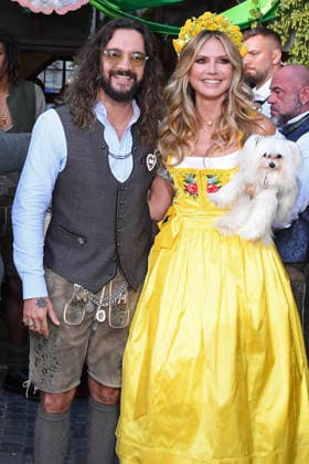 Heidi Klum, Hund Fritz, mit Ehemann Tom Kaulitz beim HEIDIFEST 2026 im Hofbräuhaus in München am 17.09.2026