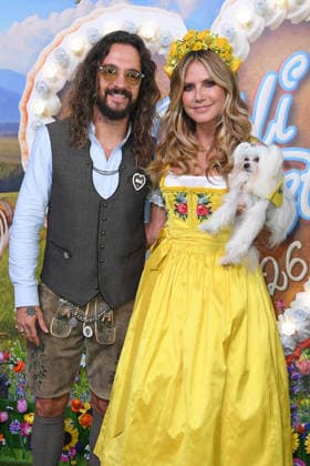 Heidi Klum, Hund Fritz, mit Ehemann Tom Kaulitz beim HEIDIFEST 2026 im Hofbräuhaus in München am 17.09.2026