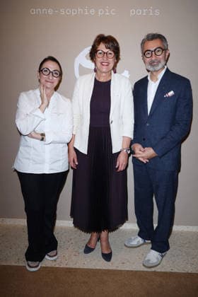 Anne-Sophie Pic Paris Opening Party - Paris Annie Genevard, Anne-Sophie Pic and David Sinapian attend Anne-Sophie Pic Paris Party on September 17, 2026 in Paris, France. Photo by Jerome Dominé ABACAPRESS.COM Paris France  Copyright: xDominexJerome ABACAx