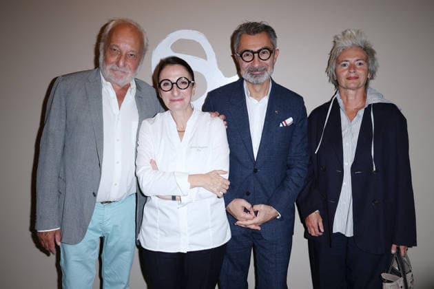 Anne-Sophie Pic Paris Opening Party - Paris François Berléand and his wife Alexia Stresi, Anne-Sophie Pic and David Sinapian attend Anne-Sophie Pic Paris Party on September 17, 2026 in Paris, France. Photo by Jerome Dominé ABACAPRESS.COM Paris France  Copyright: xDominexJerome ABACAx