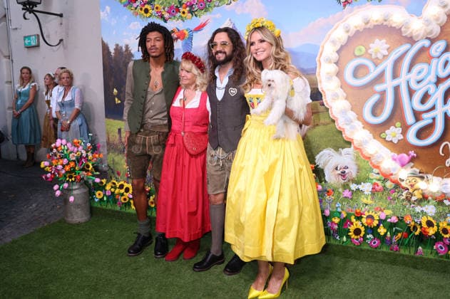 Henry Samuel, Erna Klum, Tom Kaulitz und Heidi Klum bei der Ankunft zur RTL TV-Show HeidiFest by Heidi Klum im Hofbräuhaus. München, 17.09.2026