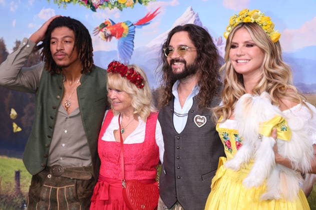 Henry Samuel, Erna Klum, Tom Kaulitz und Heidi Klum bei der Ankunft zur RTL TV-Show HeidiFest by Heidi Klum im Hofbräuhaus. München, 17.09.2026