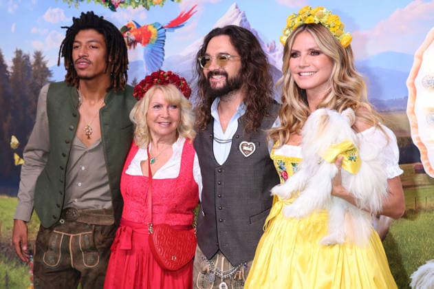 Henry Samuel, Erna Klum, Tom Kaulitz und Heidi Klum bei der Ankunft zur RTL TV-Show HeidiFest by Heidi Klum im Hofbräuhaus. München, 17.09.2026