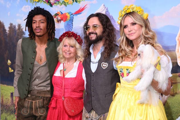 Henry Samuel, Erna Klum, Tom Kaulitz und Heidi Klum bei der Ankunft zur RTL TV-Show HeidiFest by Heidi Klum im Hofbräuhaus. München, 17.09.2026